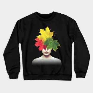 Autumn head portrait Crewneck Sweatshirt